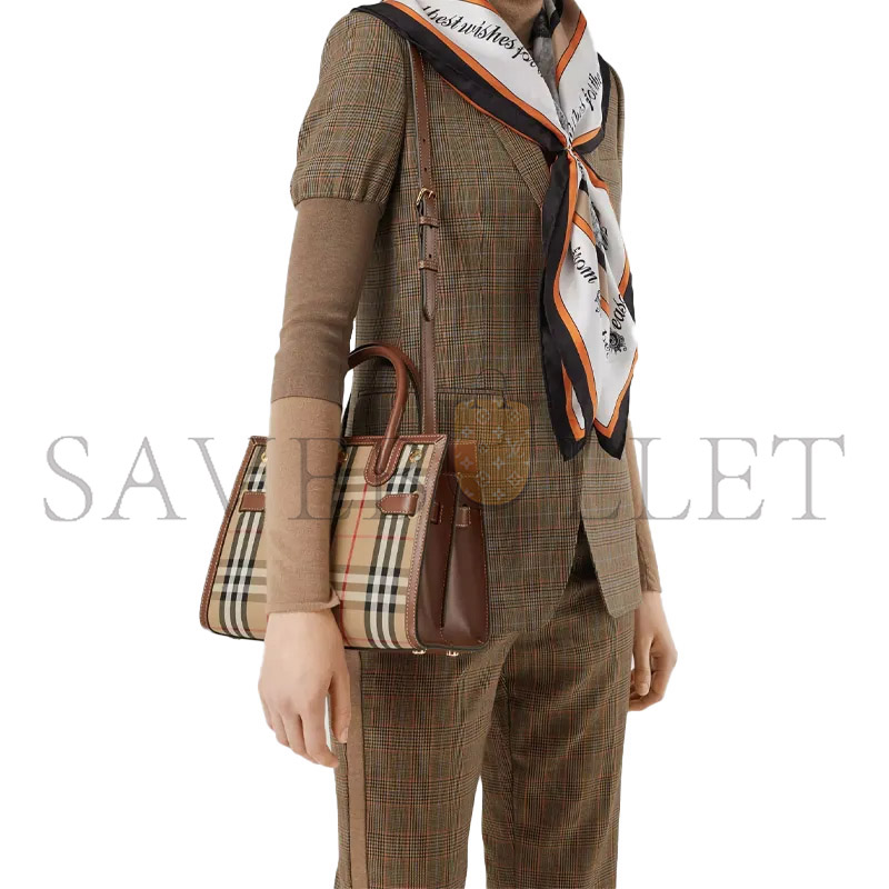 BURBERRY PLAID SINGLE-SHOULDER CROSSBODY TOTE BAG 8025267 (26*20*13.5cm) BURBERRY PLAID SINGLE-SHOULDER CROSSBODY TOTE BAG 8025267 (26*20*13.5cm)